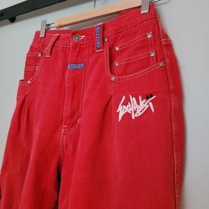 Vintage 90's Y2K Stussy Style Exhaust Huge Skater Rave Jeans Streetwear